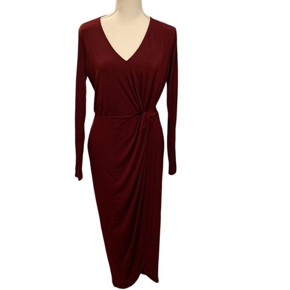 CQbyCQ Burgandy Long Sleeve Dress - Picture 2 of 6